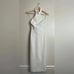 White Halter Dress from Revolve - Low Back, Removable Bow - Size XS