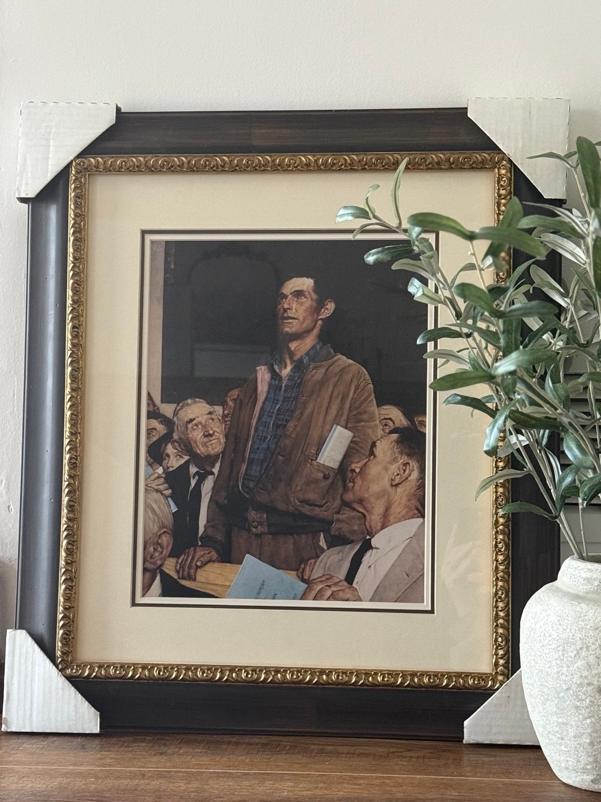 Norman Rockwell “Freedom of Speech” Framed Print - Matted & Glass - 11x14
