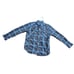 BKE Buckle Western Pearl Snaps Athletic Fit Plaid Long Sleeve blue Mens Size L.