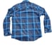 BKE Buckle Western Pearl Snaps Athletic Fit Plaid Long Sleeve blue Mens Size L.