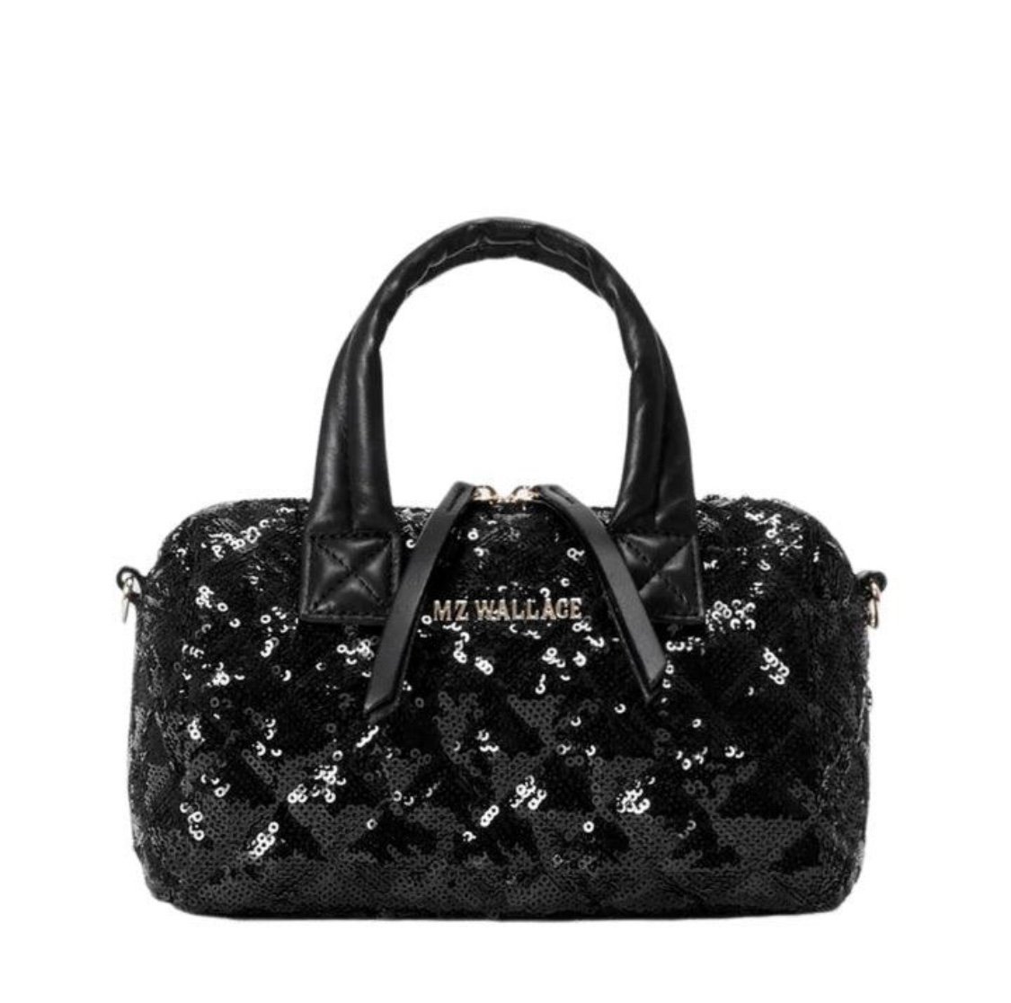 mz wallace Black Sequin Mini Satchel