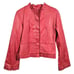 Vintage Margaret Godfrey Leather Jacket Women's Size 8 Coral Moto Blazer