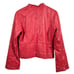 Vintage Margaret Godfrey Leather Jacket Women's Size 8 Coral Moto Blazer