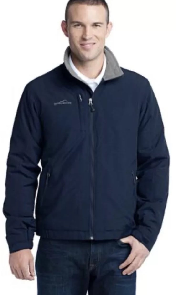 EDDIE BAUER FLEECE-LINED JACKET STYLE EB520 BLUE 3XL SMALL STAIN