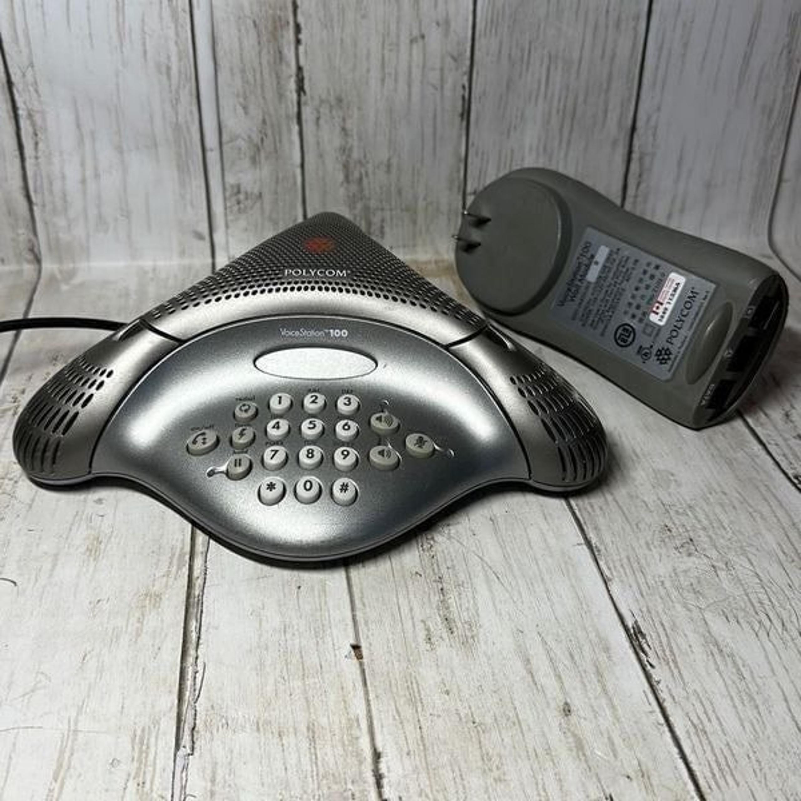 Polycom VoiceStation 100 Analog Business Conference Phone w/ Wall Power Module