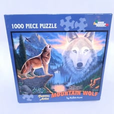 NEW Mountain Wolf Puzzle by Robin Koni White Mountain 1000 Pieces jigsaw #327W