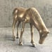 Pair of Vintage Cast Brass Trojan Horse 6 & 4 Tall Retro Mid Century Decor MCM