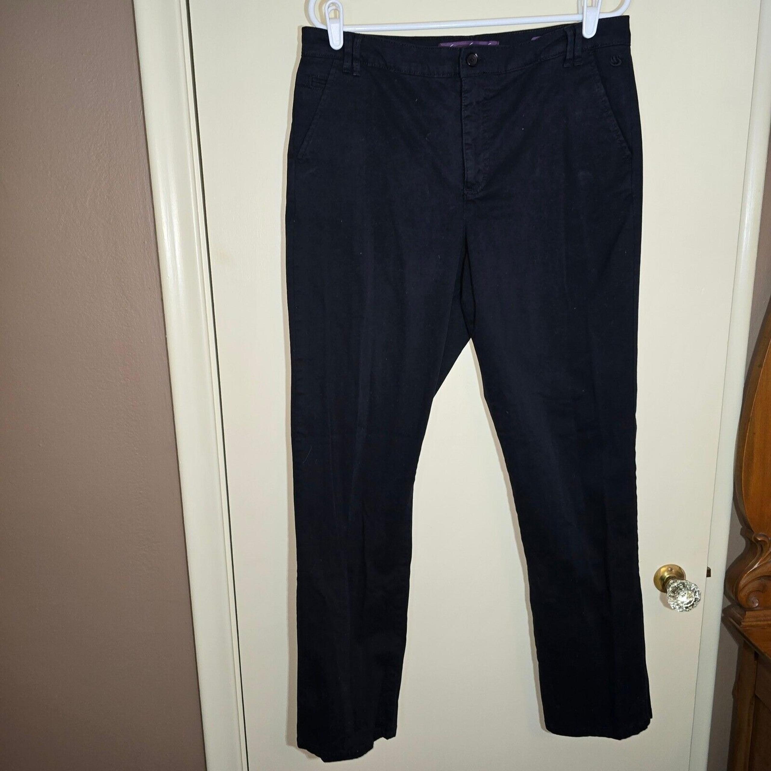 Gloria Vanderbilt Amanda Fit Women's Size 12 Black Trouser pants 98% Cotton