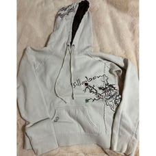 Billabong women's teens size Medium hooded cream sweatshirt