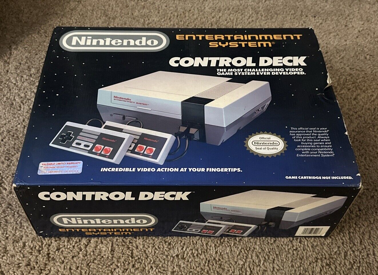 Nintendo NES Control Deck Console Complete In Box CIB Cleaned Tested