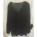 3X Black Lace Cover Up Blouse Top Empire Waist Relativity brand