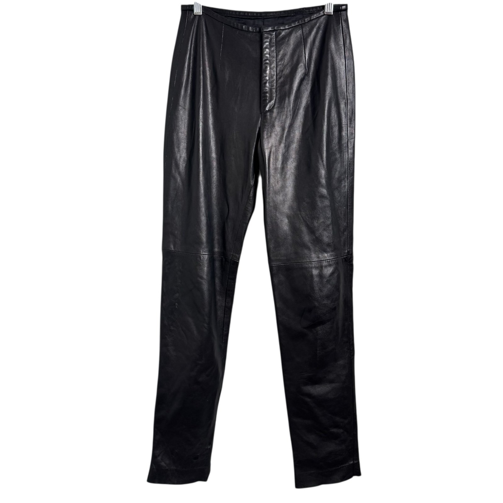 Vintage 90's SIENA Made in USA Black Imported Leather Women's Pants Sz 4