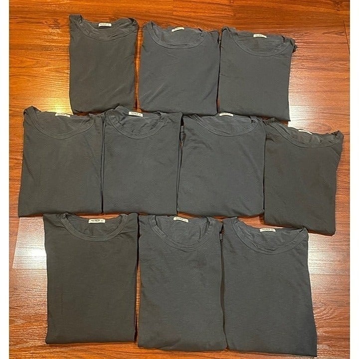 BUCK MASON BLUE LOT OF 10 SHIRTS L/S SIZE XL