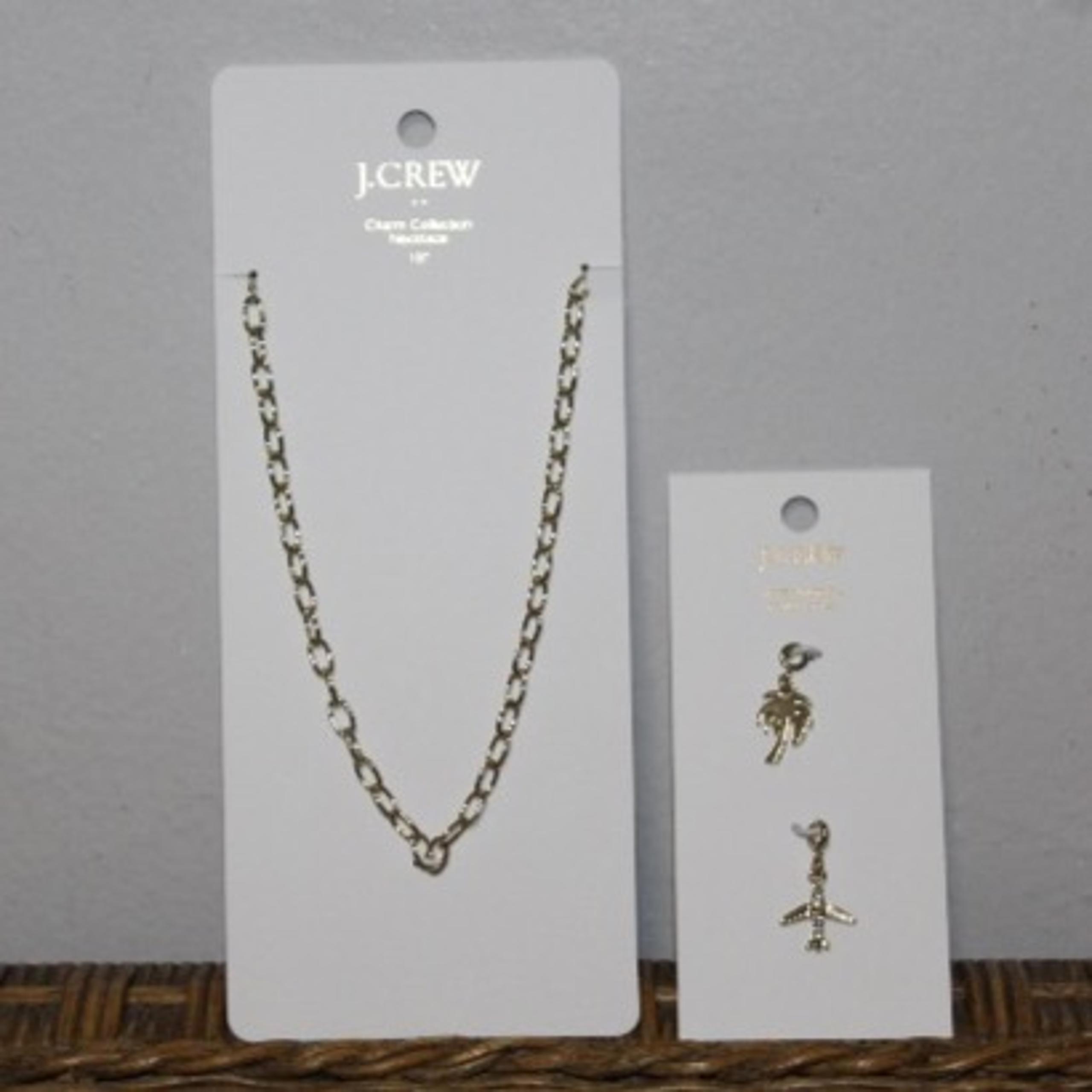 J. Crew Charm Collection 18" Necklace &.Vacation Charms Set-of-two For Women