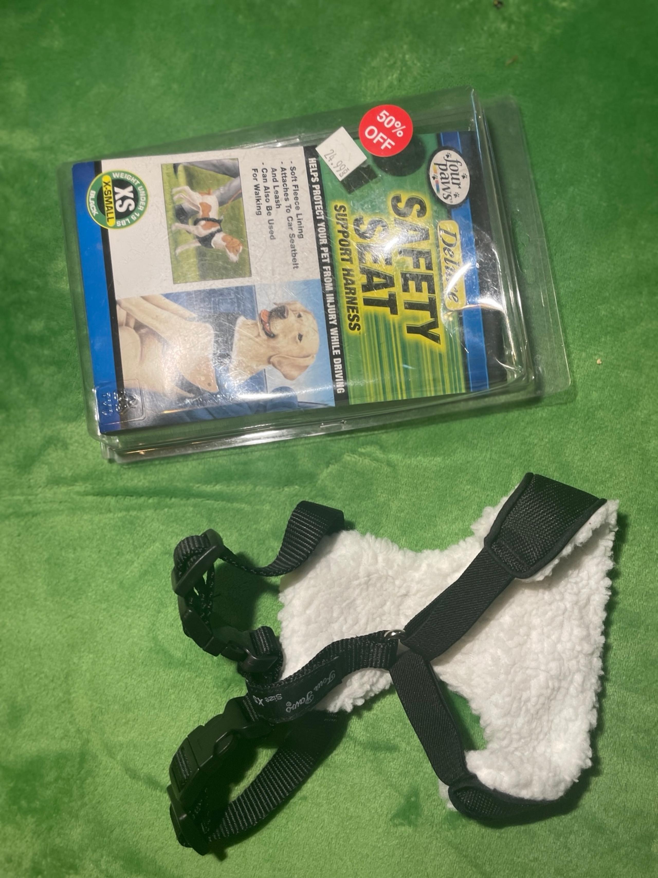Dog Safety Seat Support Harness New for Extra Small Under 15lbs Color Black