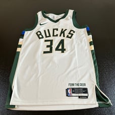Nike Milwaukee Bucks Jersey Giannis Antetokounmpo #34 Mens Medium White NWOT