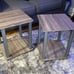 NEW Set of 2 End Tables, French Oak Grey/Grey