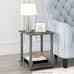 NEW Set of 2 End Tables, French Oak Grey/Grey
