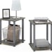 NEW Set of 2 End Tables, French Oak Grey/Grey