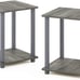NEW Set of 2 End Tables, French Oak Grey/Grey