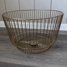 Metal gold storage basket