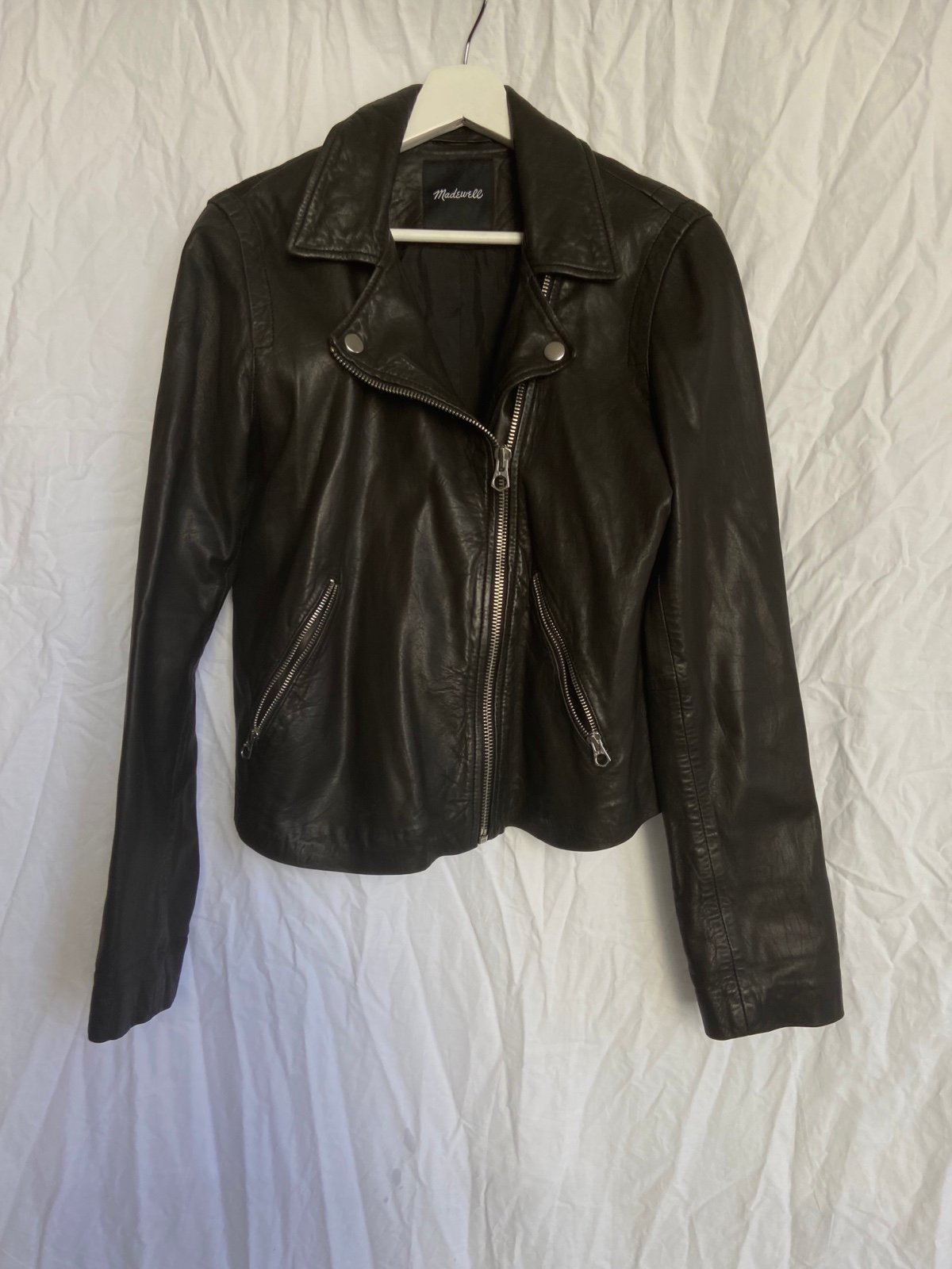Madewell leather cheap jacket poshmark