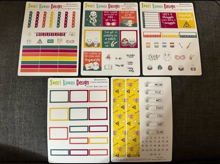 Sweet Kawaii Design Harry Potter Planner Kits/Sticker Sheets