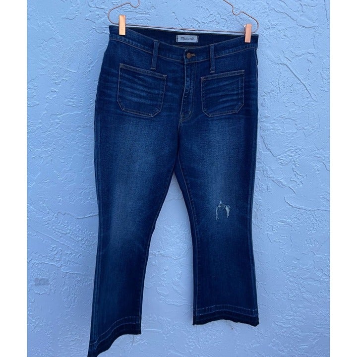 Madewell Cali Demi Boot Womens Denim Blue Sz 30