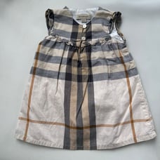 Baby kid dress sleeveless 6/9 months Burberry beige