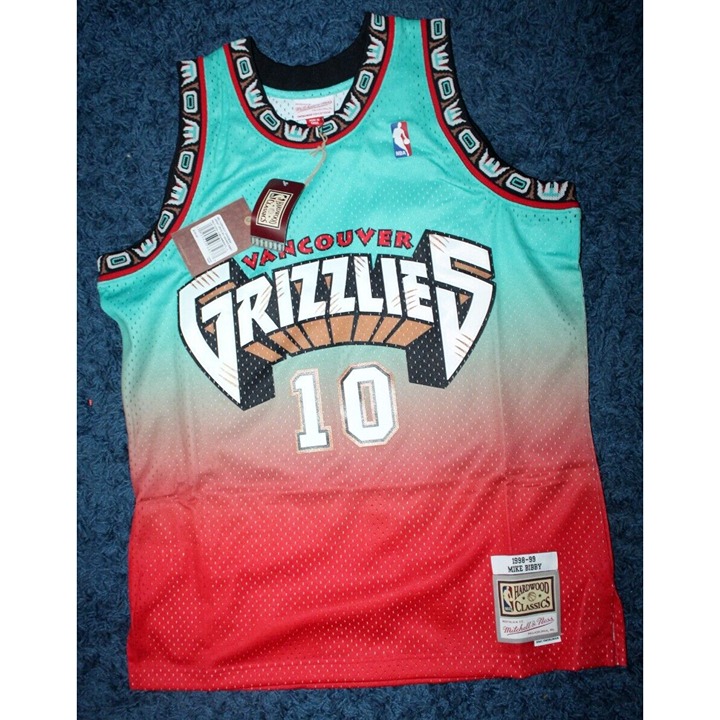 Mitchell & Ness Fadeaway Swingman Bibby #10 TEAL Grizzlies Mens Sz L NWT 135