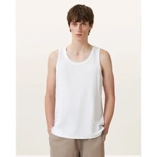 NWT All Saints Edwards Ramskull Embroidered Ribbed Vest Optic White