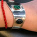 VTG STERLING SILVER MÉXICO TAXCO MULTI STONE CUFF BRACELET #287