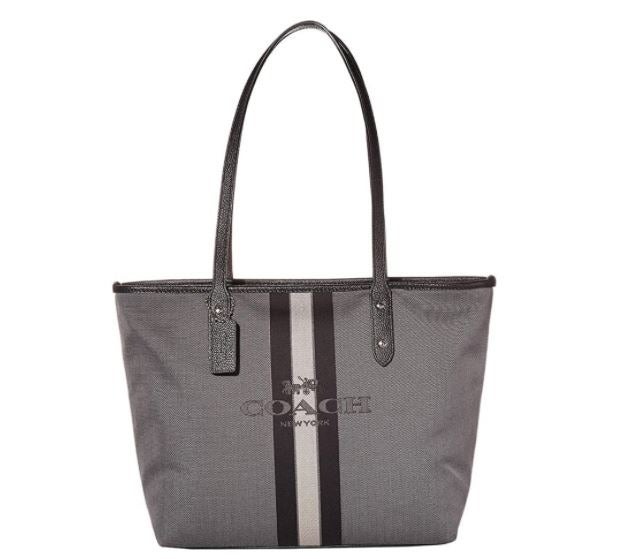 Coach Black and Silver Tote Purse