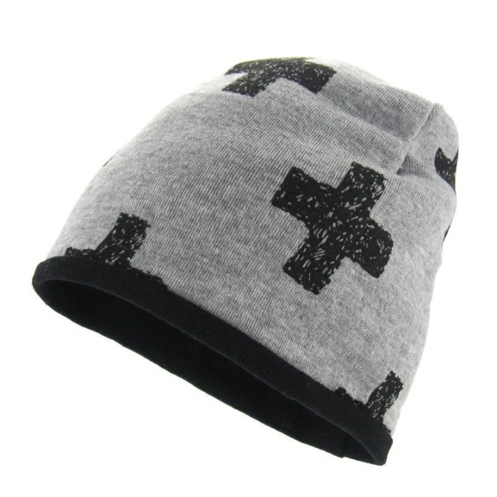 Jacquard Knitted Hats Embroidery Beanie Hat