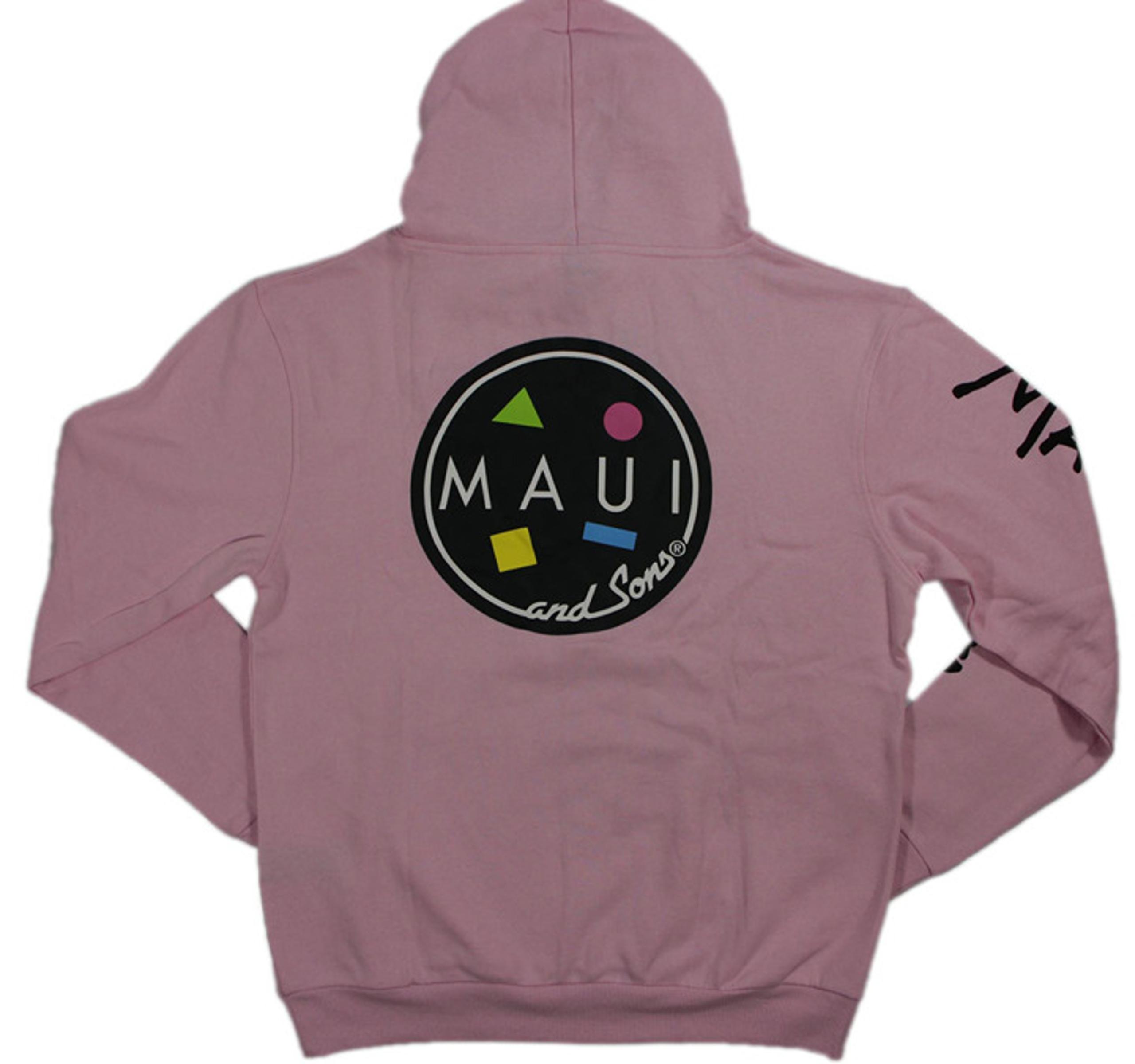 MAUI & SONS Pink Cookie Hoodie- L- NEW- $52 retro surf/skate fleece sweatshirt