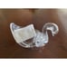 Vintage MCM Lucite Clear Swan Towel Soap or Flower Holder 9 x5.5 x 6.25 Tall