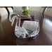 Vintage MCM Lucite Clear Swan Towel Soap or Flower Holder 9 x5.5 x 6.25 Tall
