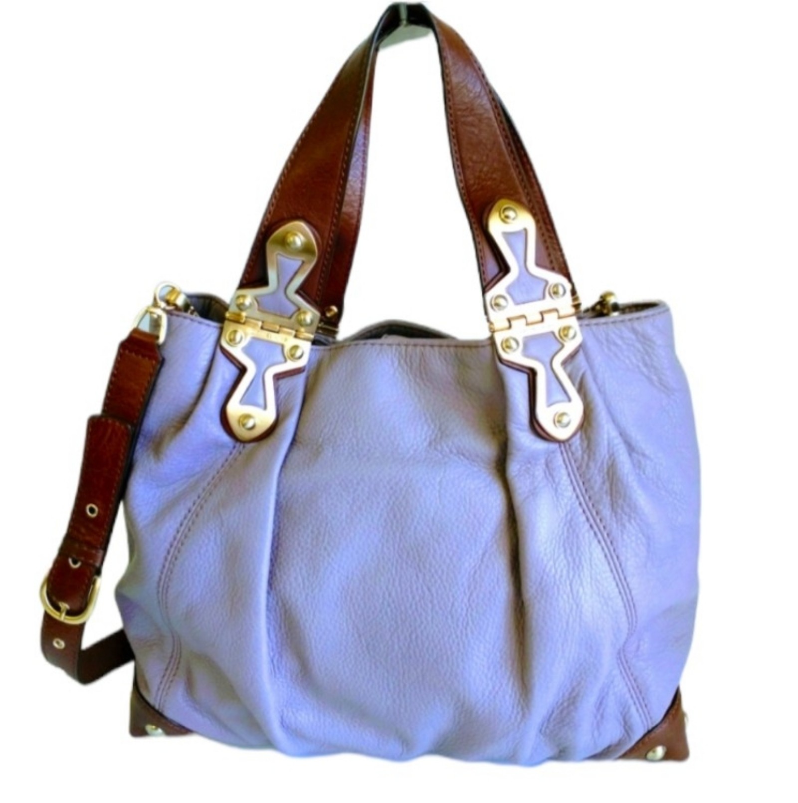 NWT Michael Kors Purple Leather Crossbody Bag.