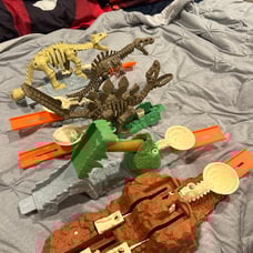 Set of 5 Hot Wheels Dinosaur Skeleton Tracks/Launchers 2008