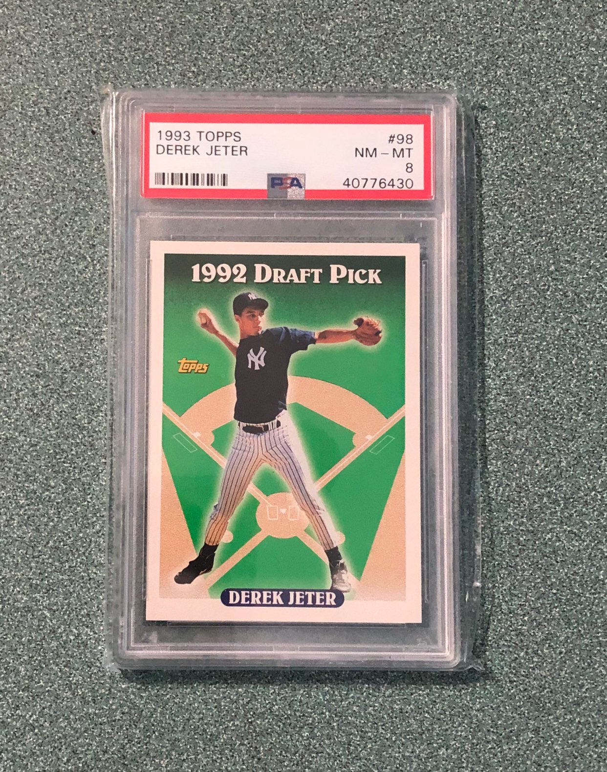 1993 Topps Derek Jeter RC PSA 8