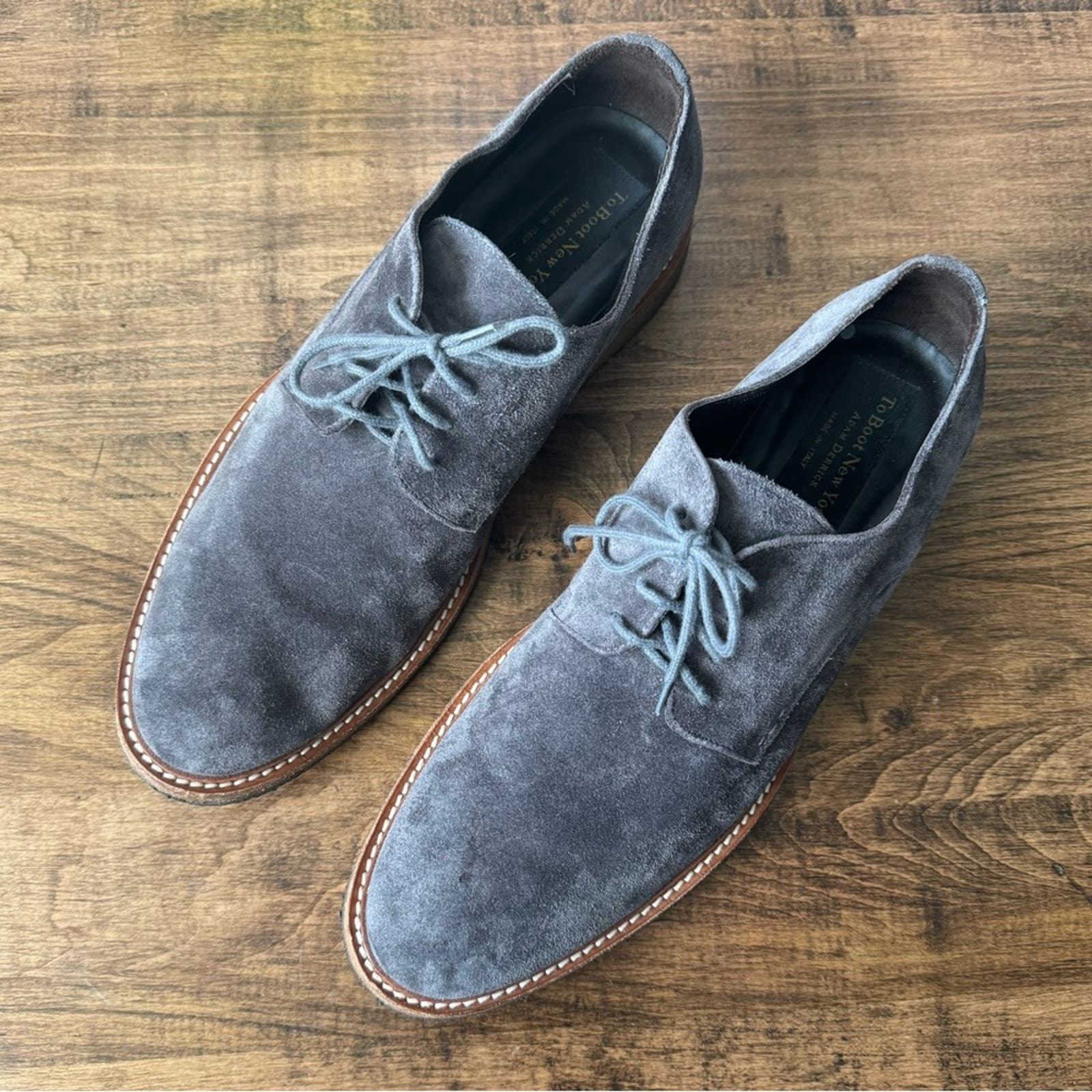 To Boot New York Asher Gray Suede Dress Shoes