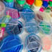 Giant Perler Bead Lot 9lbs Mixed Colors + Peg Boards