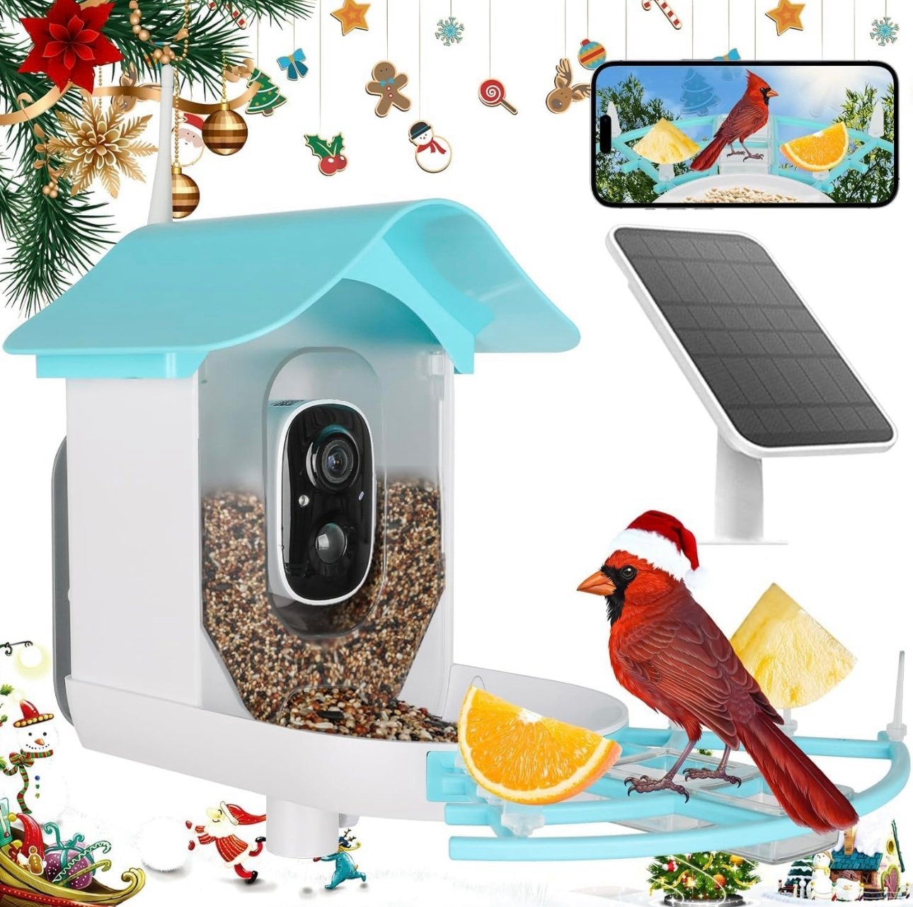 Brand new in box never been opened Bird Feeder with Camera,AI Identify Birds