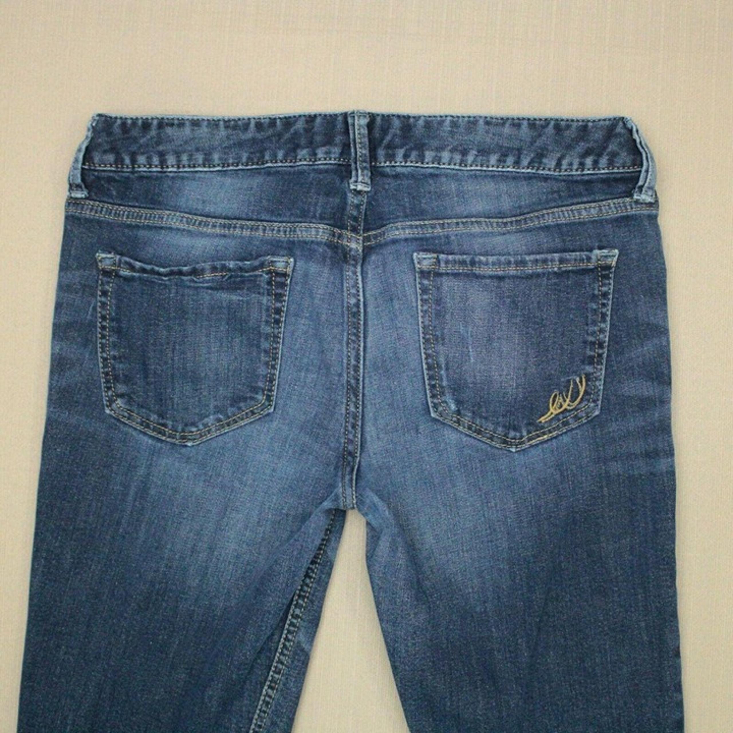 Express Modern Boyfriend Jeans Women's Size 0 Distressed Medium Wash Denim