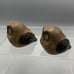 Vtg Otagiri Ceramic Stoneware Trio Owl Figurine Set 1960s Mom and 2 Baby Owls
