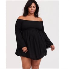 TORRID NWT OFF SHOULDER DRESS SWIM COVER UP SIZE 3X
