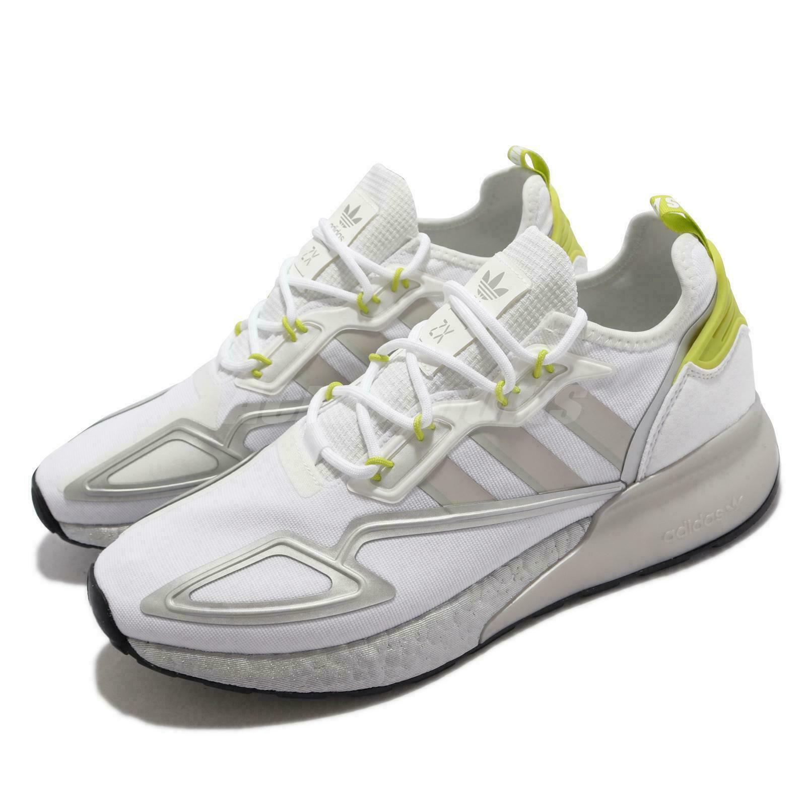 adidas Originals ZX 2K Boost White Grey Yellow Shoes H06577 Size 14 NWT