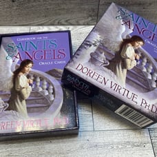Saints & Angels Oracle Cards 44 Card Deck and Guidebook by Doreen Virtue