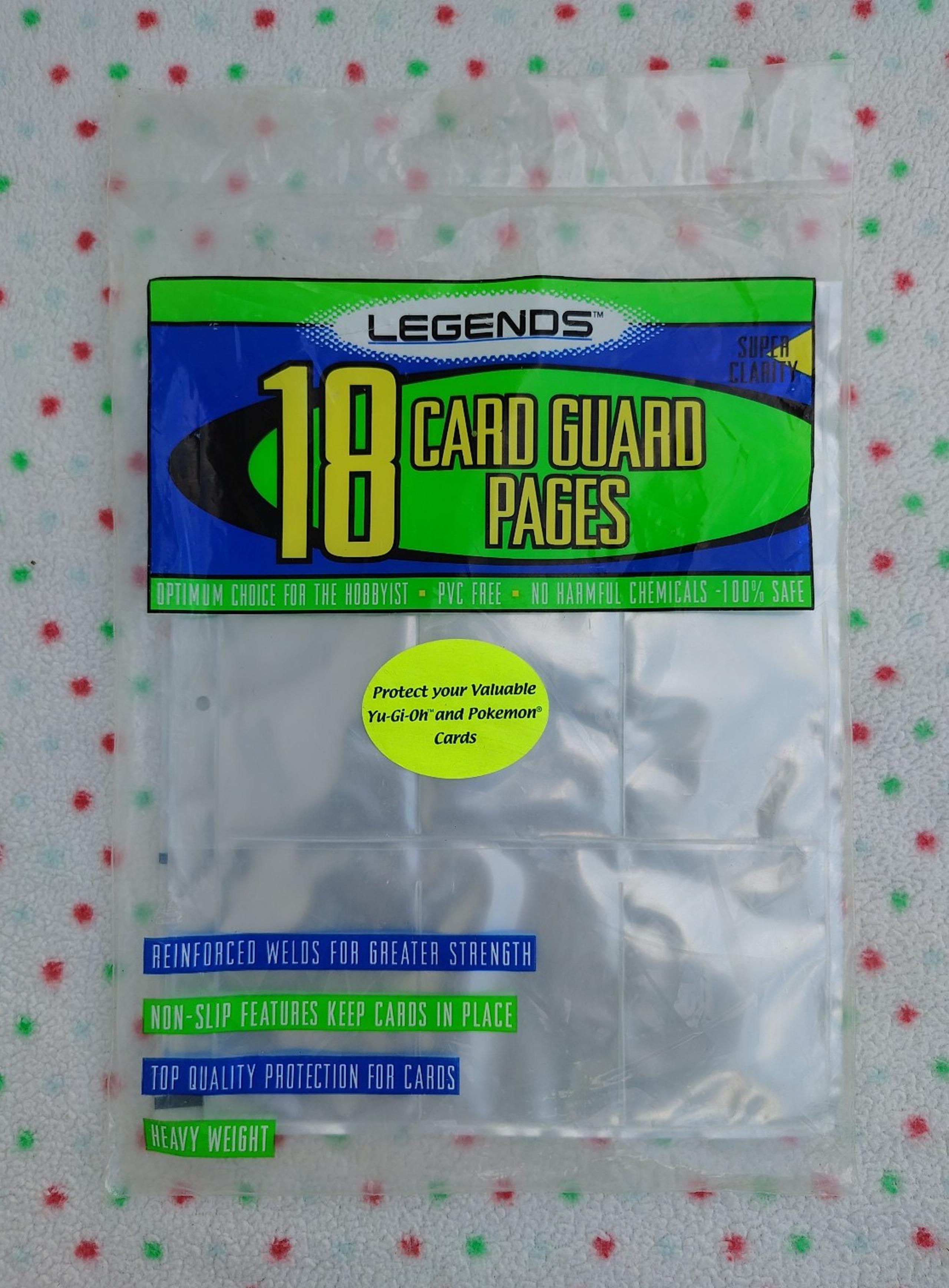 CARD GUARD PAGES (18) NEW IN BAG LEGENDS SPORT GEAR SUPER CLARITY 100% SAFE