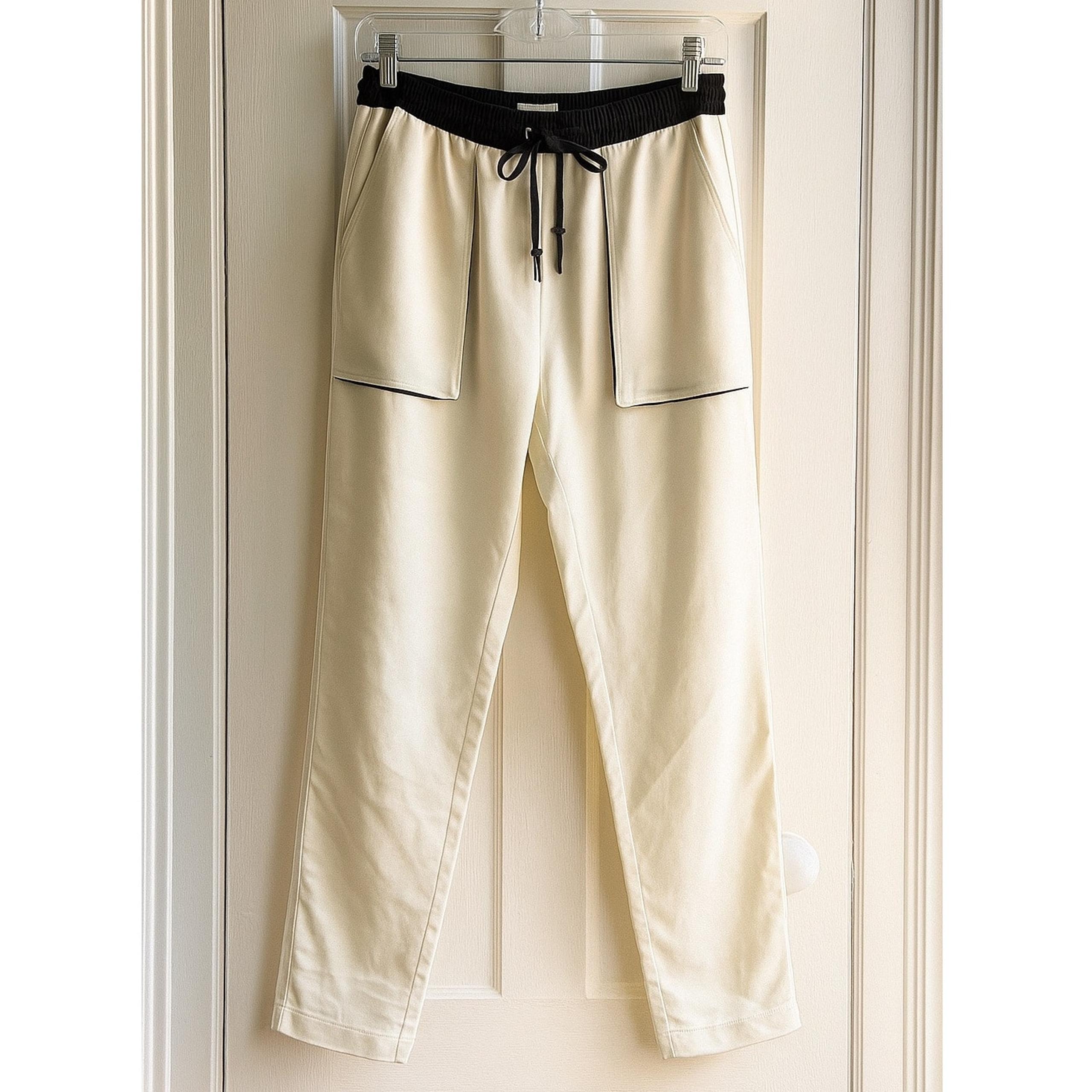 Reiss Atelier Relaxed Contrast Detail Cargo Trousers in Neutral Combo
